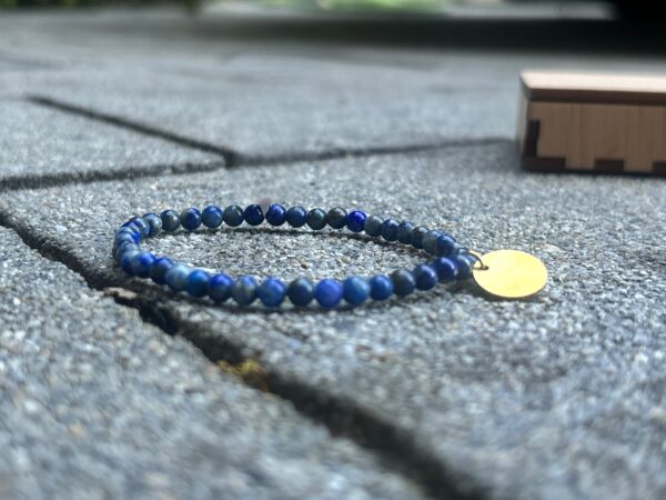 Lapislazuli Armband personalisiert mit Lasergravur Handmade Österreich