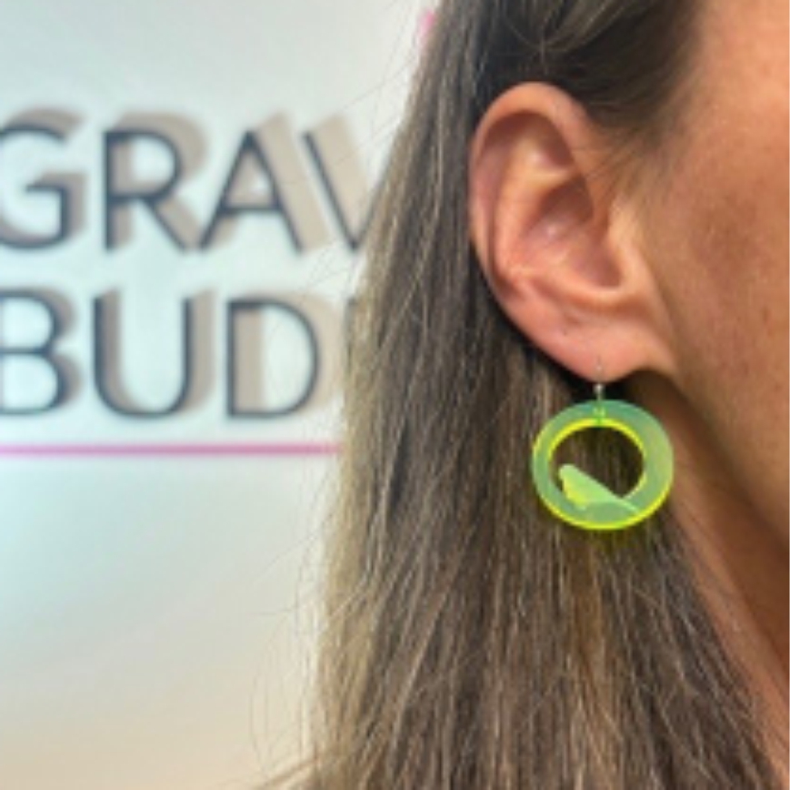 laseracryl geschnitten ohrring