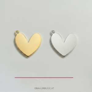 Anhänger Rohling Herz Edelstahl 15x13,5 mm ohne Gravur für Personalisierung