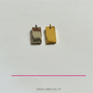 Schmuckanhänger blank Edelstahl rechteckig 14x7 mm B2B Rohling